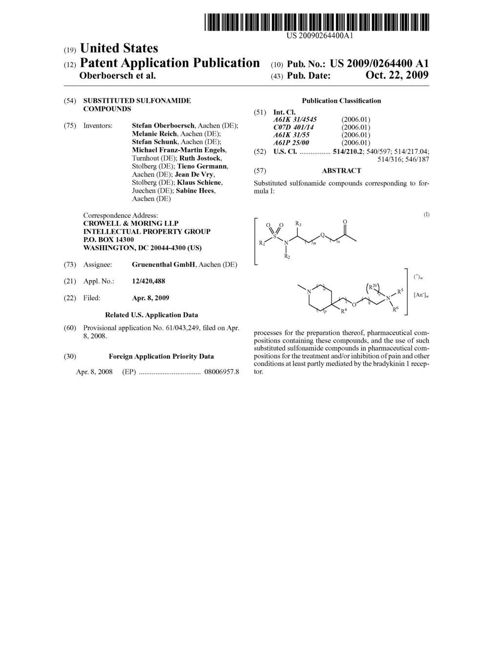 Substituted Sulfonamide Compounds - diagram, schematic, and image 01