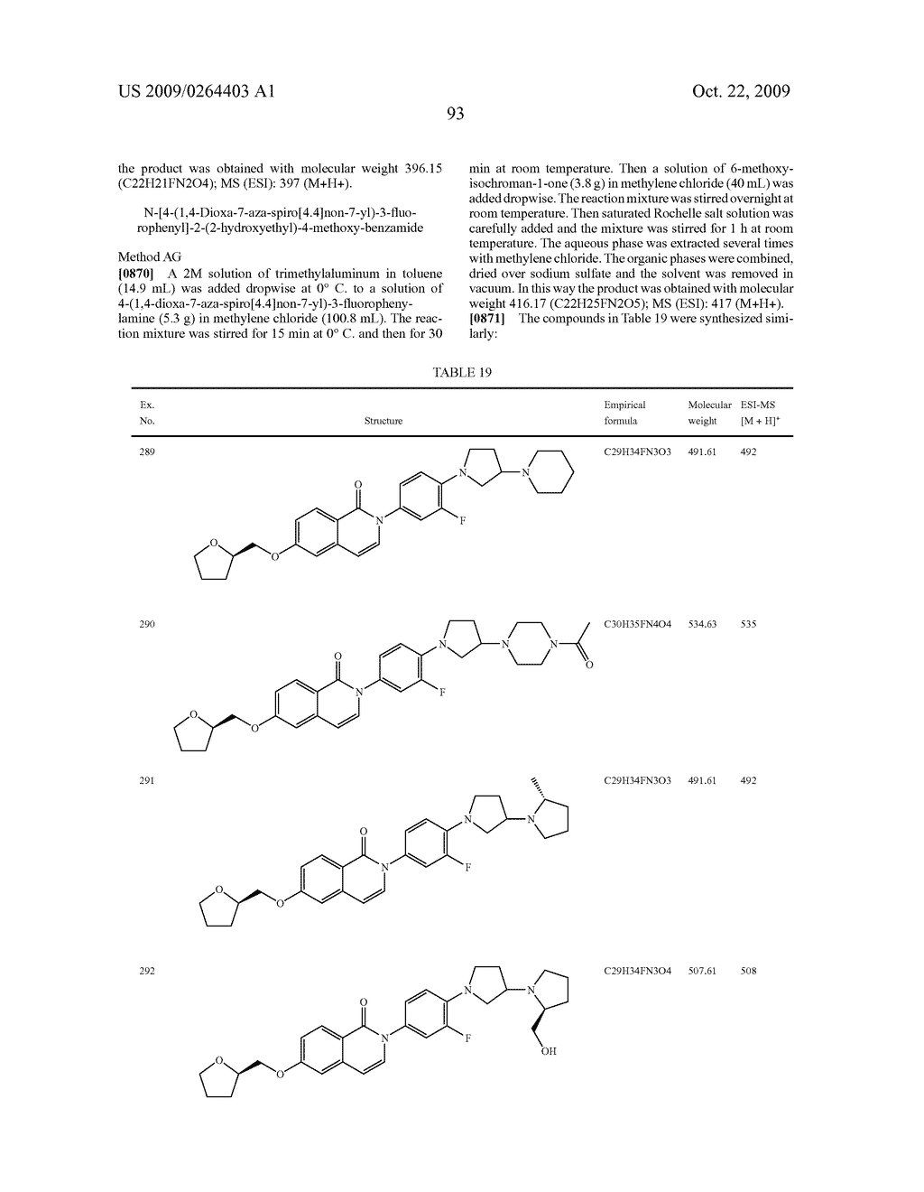 NOVEL AZACYCLYL-SUBSTITUTED ARYLDIHYDROISOQUINOLINONES, PROCESS FOR THEIR PREPARATION AND THEIR USE AS MEDICAMENTS - diagram, schematic, and image 94