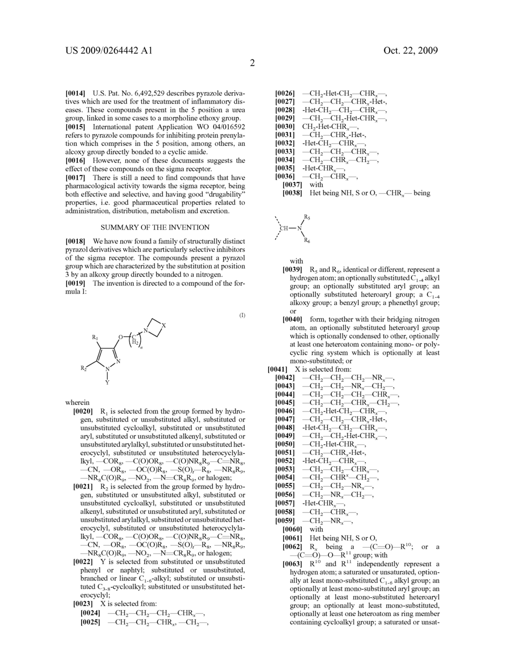 PYRAZOLE DERIVATIVES AS SIGMA RECEPTOR INHIBITORS - diagram, schematic, and image 03