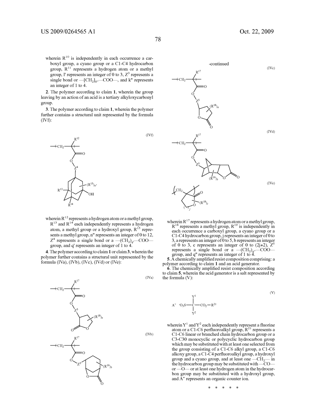 POLYMER AND CHEMICALLY AMPLIFIED RESIST COMPOSITION COMPRISING THE SAME - diagram, schematic, and image 79