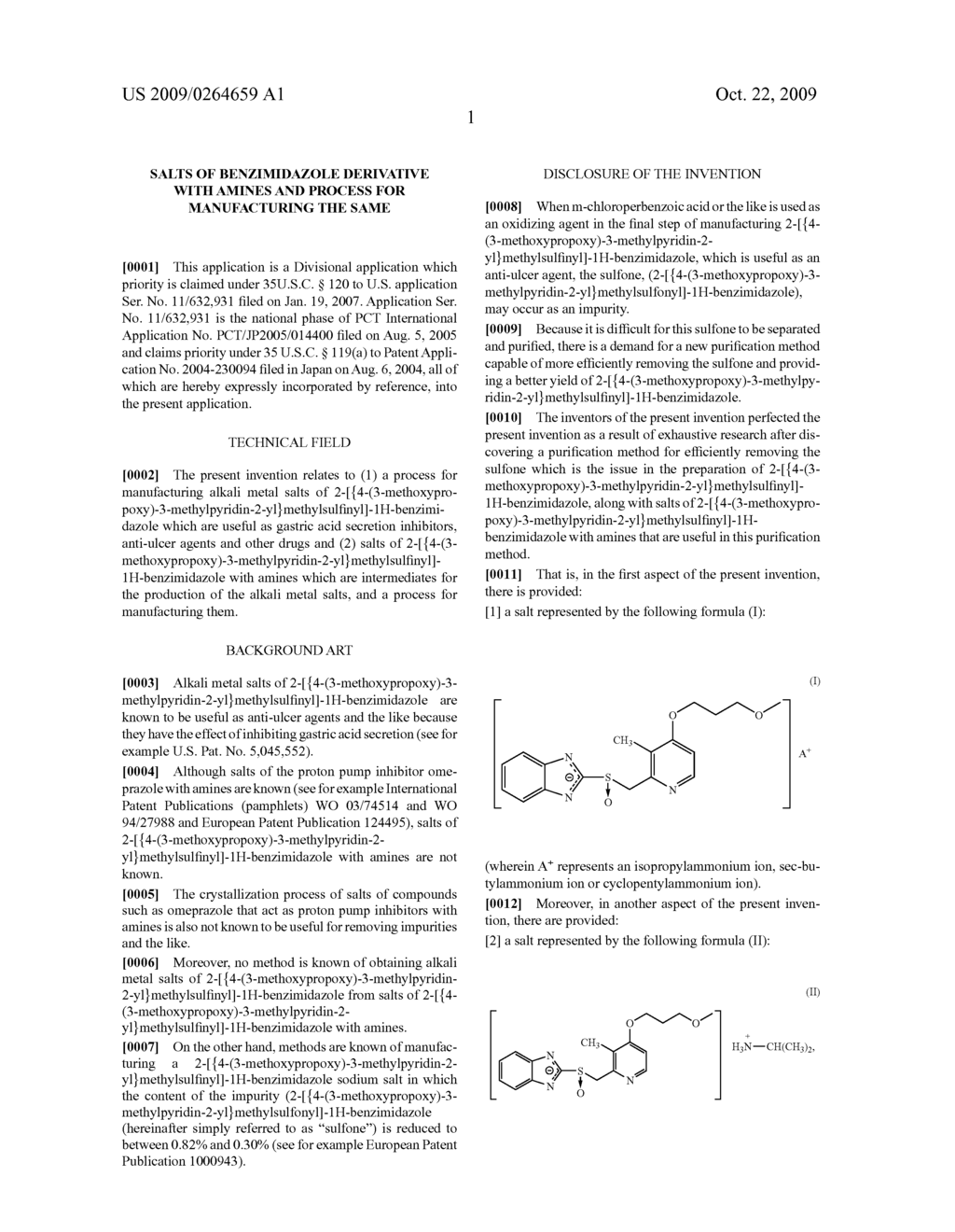 SALTS OF BENZIMIDAZOLE DERIVATIVE WITH AMINES AND PROCESS FOR MANUFACTURING THE SAME - diagram, schematic, and image 05