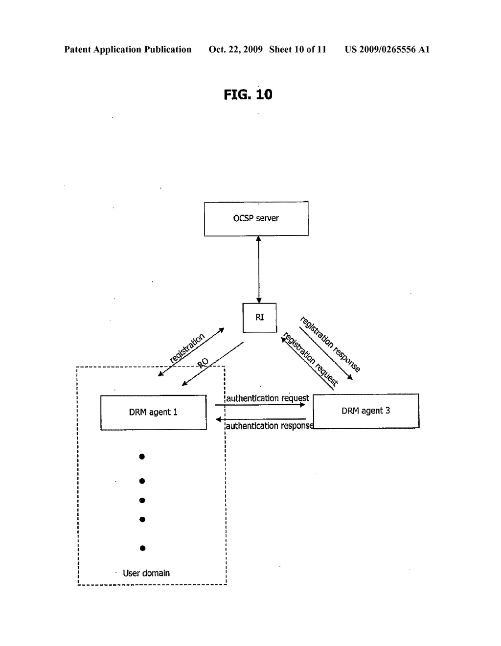 METHOD AND TERMINAL FOR AUTHENTICATING BETWEEN DRM AGENTS FOR MOVING RO - diagram, schematic, and image 11