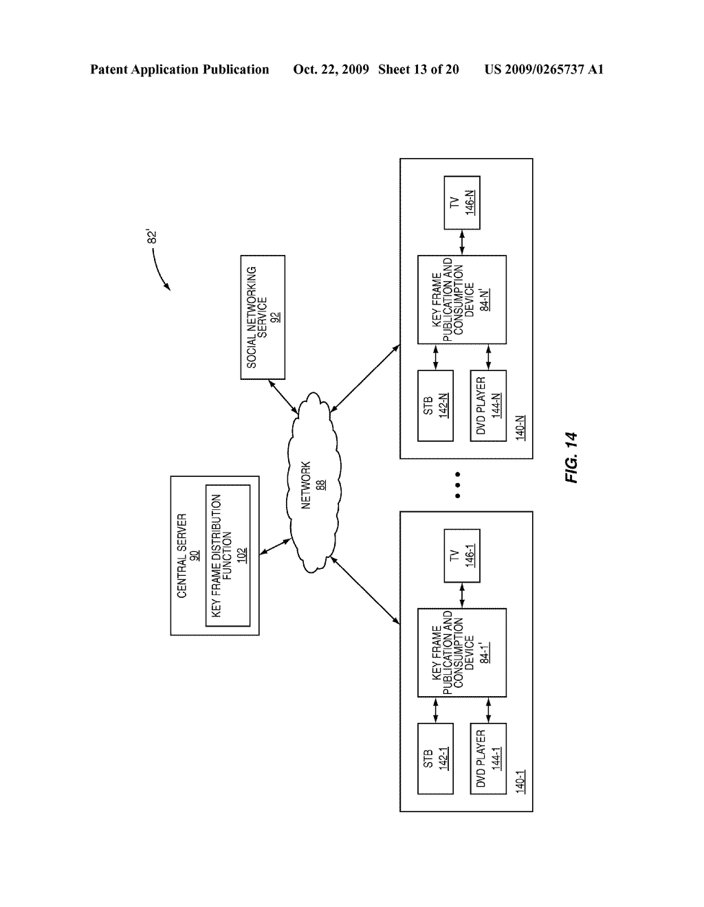 PUBLISHING KEY FRAMES OF A VIDEO CONTENT ITEM BEING VIEWED BY A FIRST USER TO ONE OR MORE SECOND USERS - diagram, schematic, and image 14