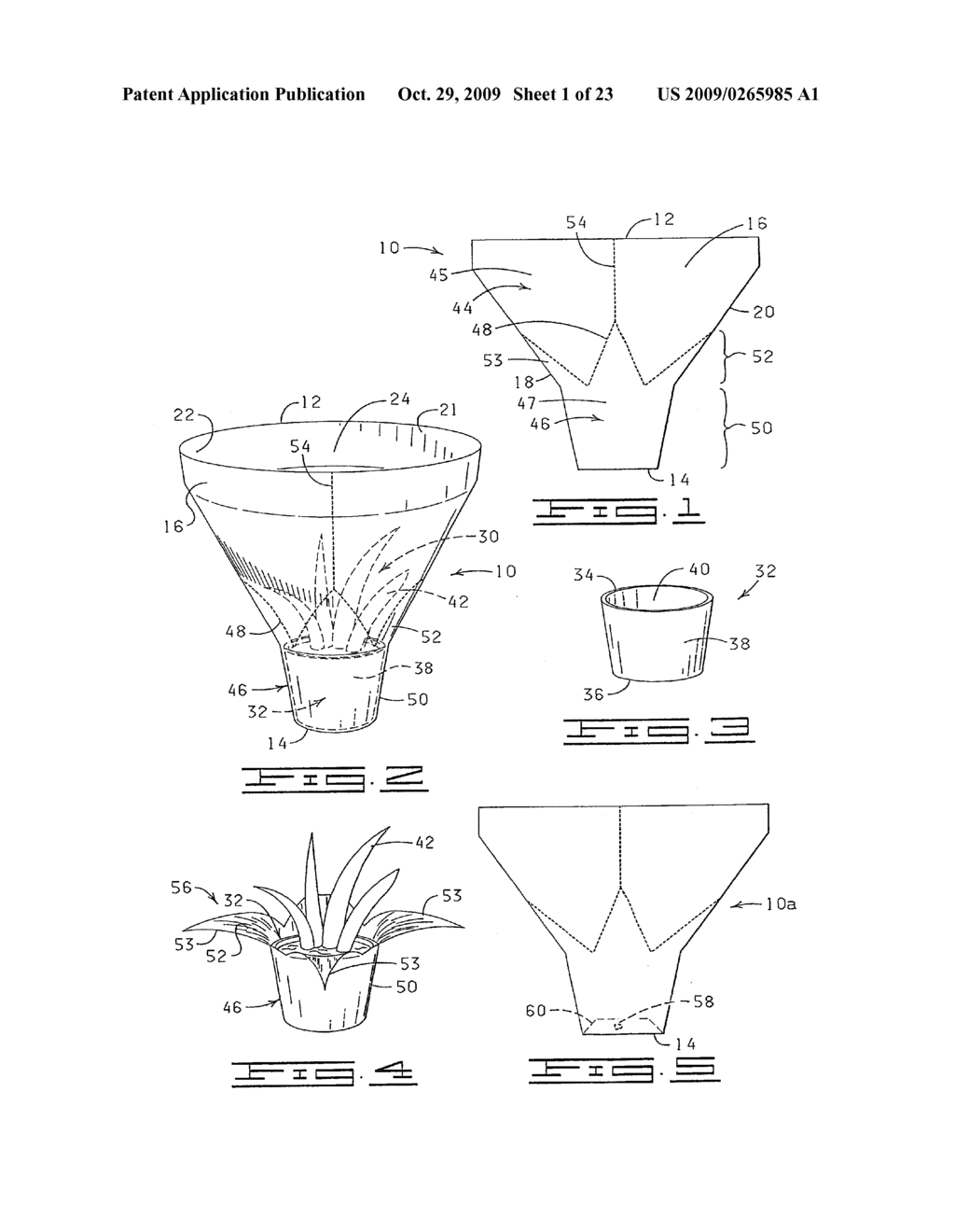 METHOD OF CONTAINING A FLORAL GROUPING OR POTTED PLANT - diagram, schematic, and image 02