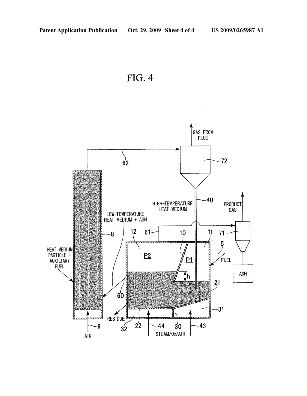 DECOUPLED FLUIDIZED BED GASIFYING METHOD AND GASIFYING APPARATUS OF SOLID FUEL - diagram, schematic, and image 05