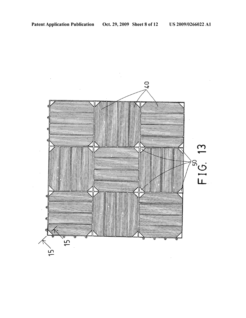 Indoor/outdoor interlocking deck tile device - diagram, schematic, and image 09