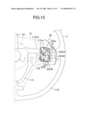 METHOD OF ASSEMBLING A GEARSHIFT MEMBER TO A STEERING WHEEL MAIN BODY, STEERING WHEEL, AND GEARSHIFT MEMBER diagram and image