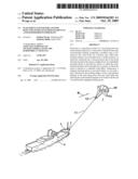 Placement system for a flying kite-type wind-attacked element in a wind-powered watercraft diagram and image