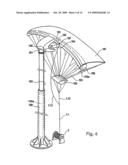 Placement system for a flying kite-type wind-attacked element in a wind-powered watercraft diagram and image