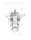 Electromagnetic fuel injector for gaseous fuels with anti-wear stop device diagram and image