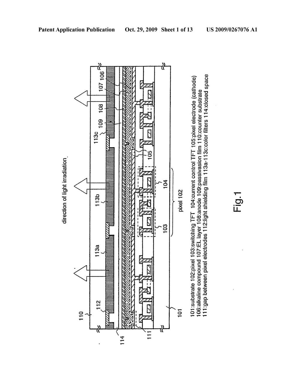 EL DISPLAY DEVICE AND METHOD FOR MANUFACTURING THE SAME - diagram, schematic, and image 02