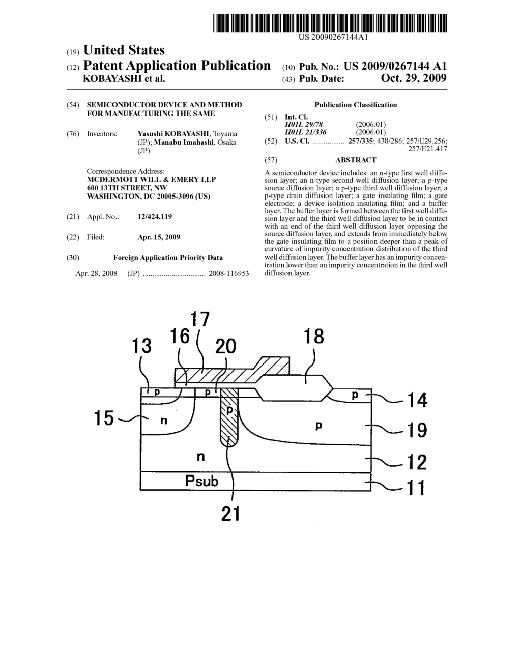 SEMICONDUCTOR DEVICE AND METHOD FOR MANUFACTURING THE SAME - diagram, schematic, and image 01