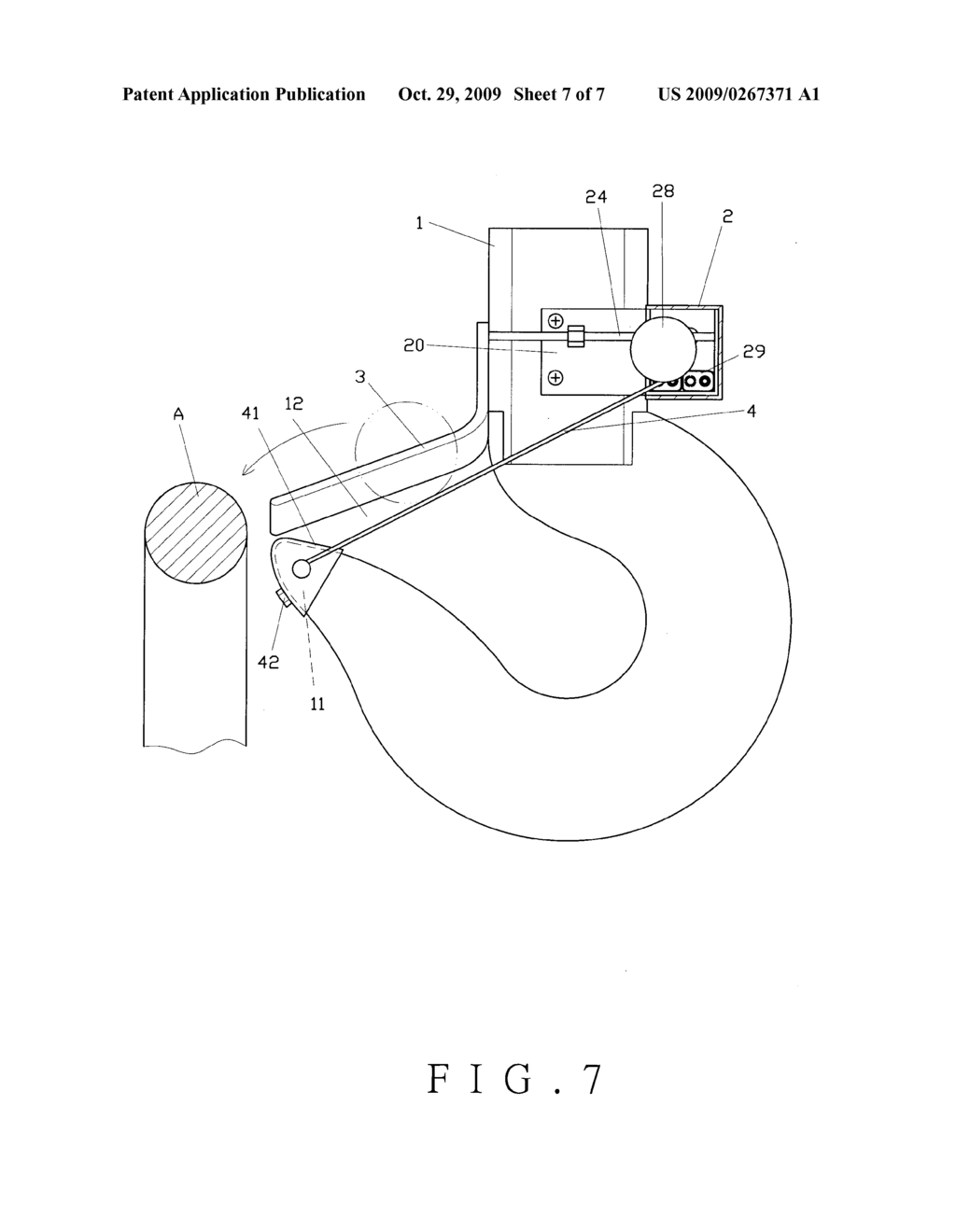 AUTOMATIC DETACHING STRUCTURE FOR A HOOK DEVICE - diagram, schematic, and image 08