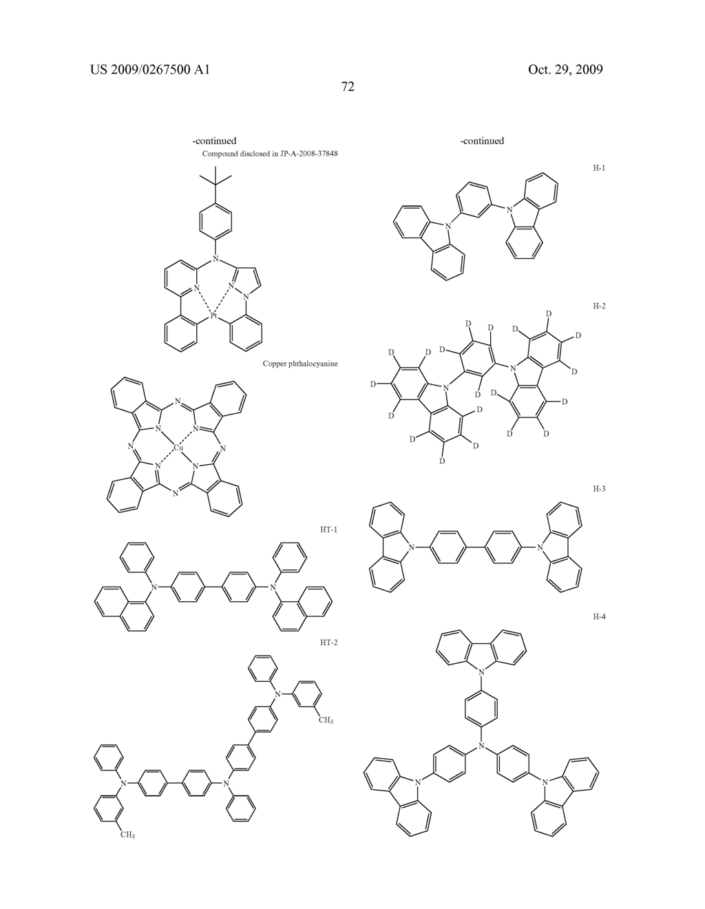 ORGANIC ELECTROLUMINESCENCE DEVICE - diagram, schematic, and image 73