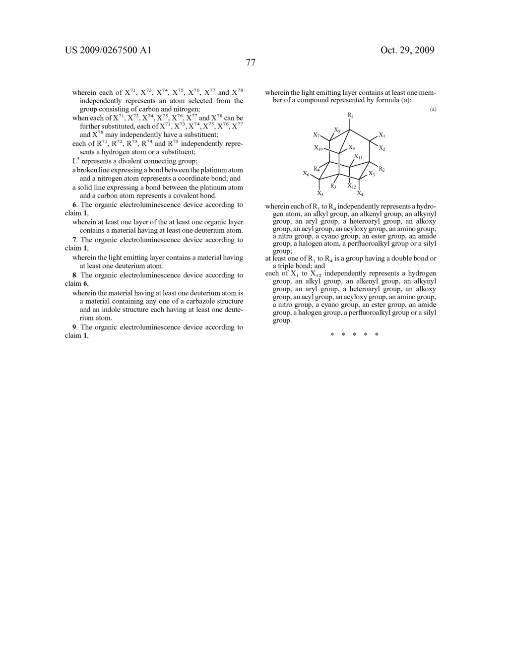 ORGANIC ELECTROLUMINESCENCE DEVICE - diagram, schematic, and image 78