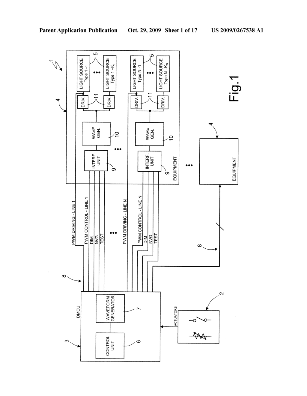 LIGHTING SYSTEM FOR AVIONICS APPLICATIONS AND CONTROL METHOD THEREOF - diagram, schematic, and image 02