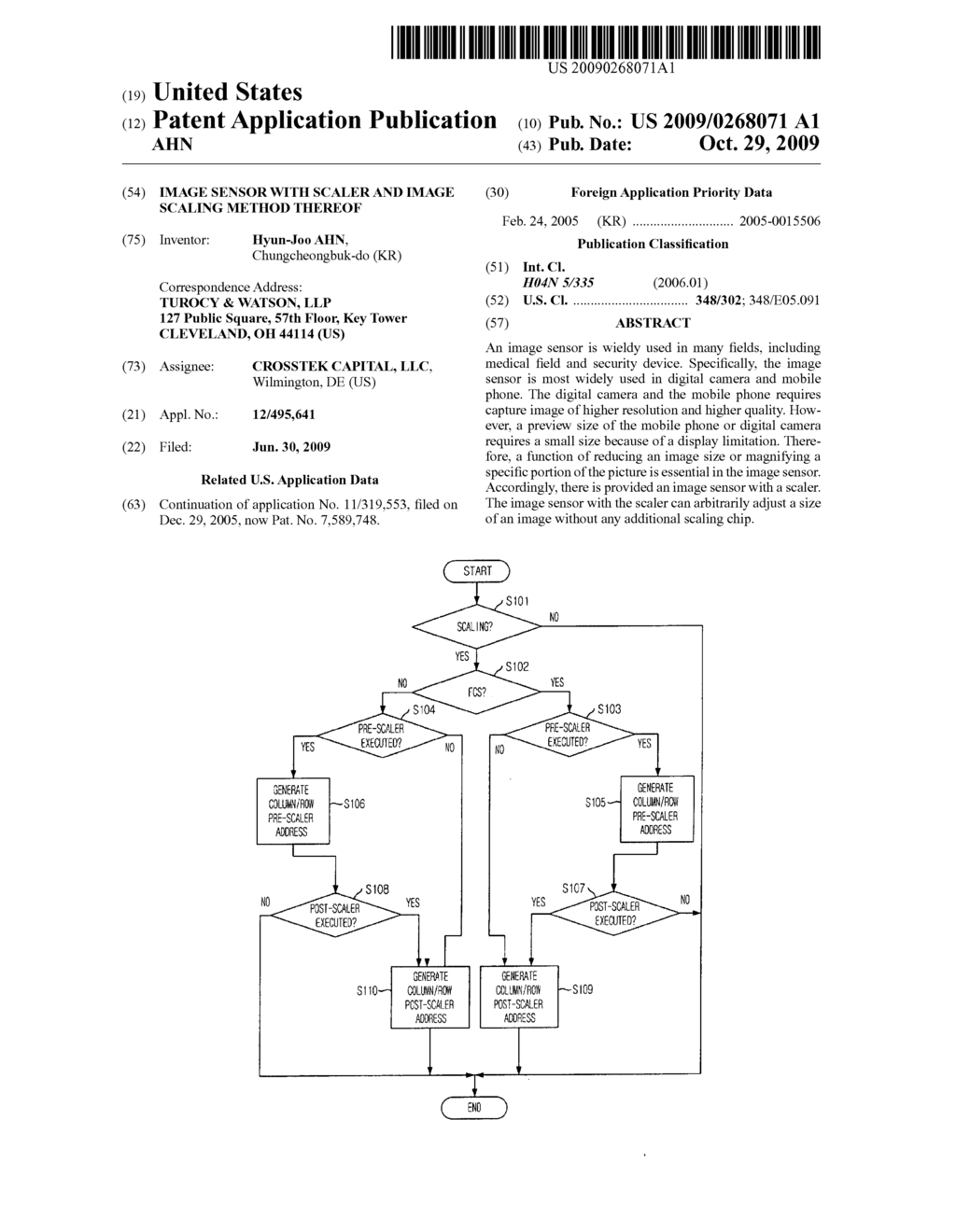 IMAGE SENSOR WITH SCALER AND IMAGE SCALING METHOD THEREOF - diagram, schematic, and image 01