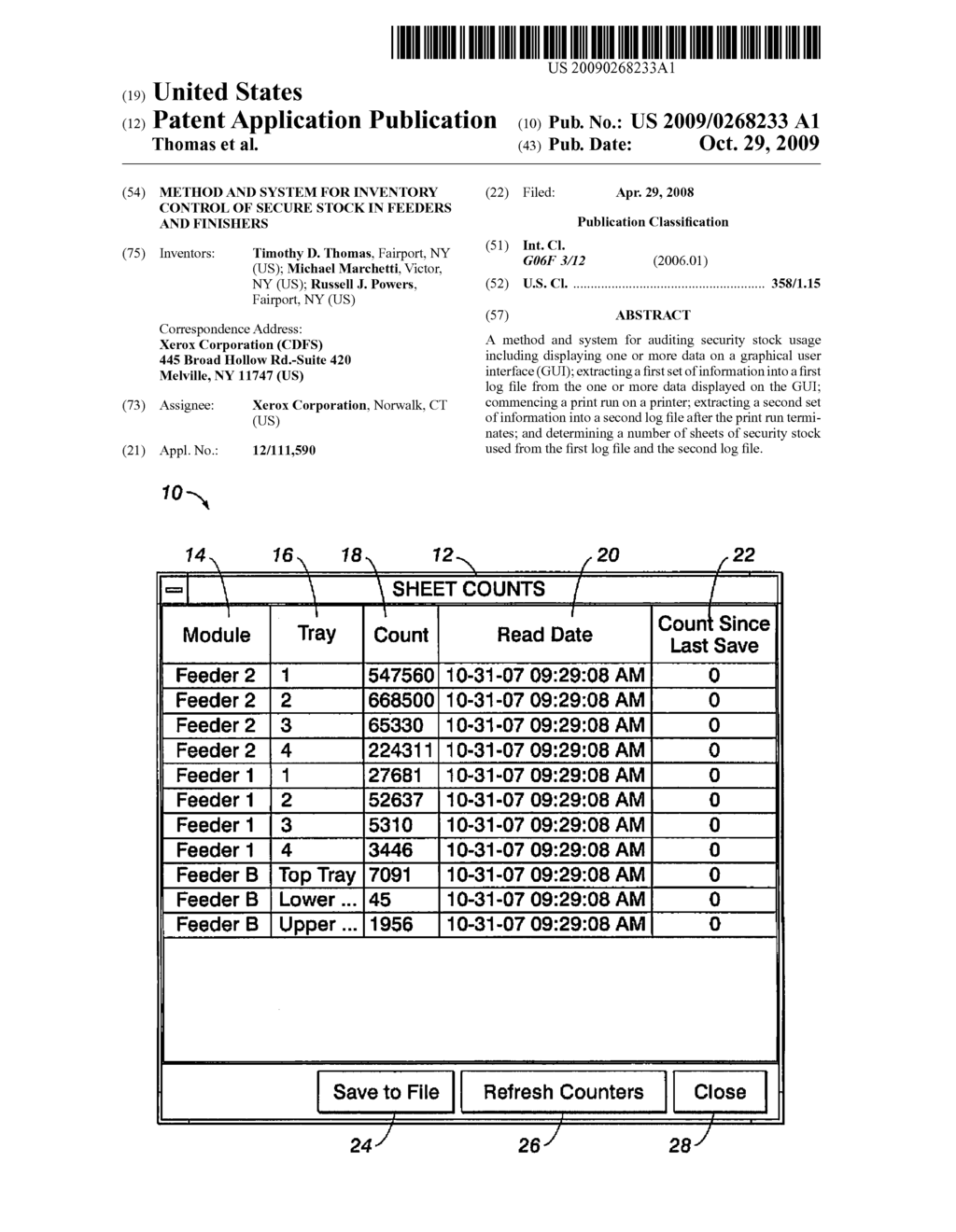 METHOD AND SYSTEM FOR INVENTORY CONTROL OF SECURE STOCK IN FEEDERS AND FINISHERS - diagram, schematic, and image 01