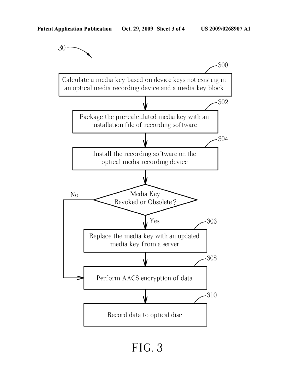 Optical Media Recording Device for Protecting Device Keys and Related Method - diagram, schematic, and image 04