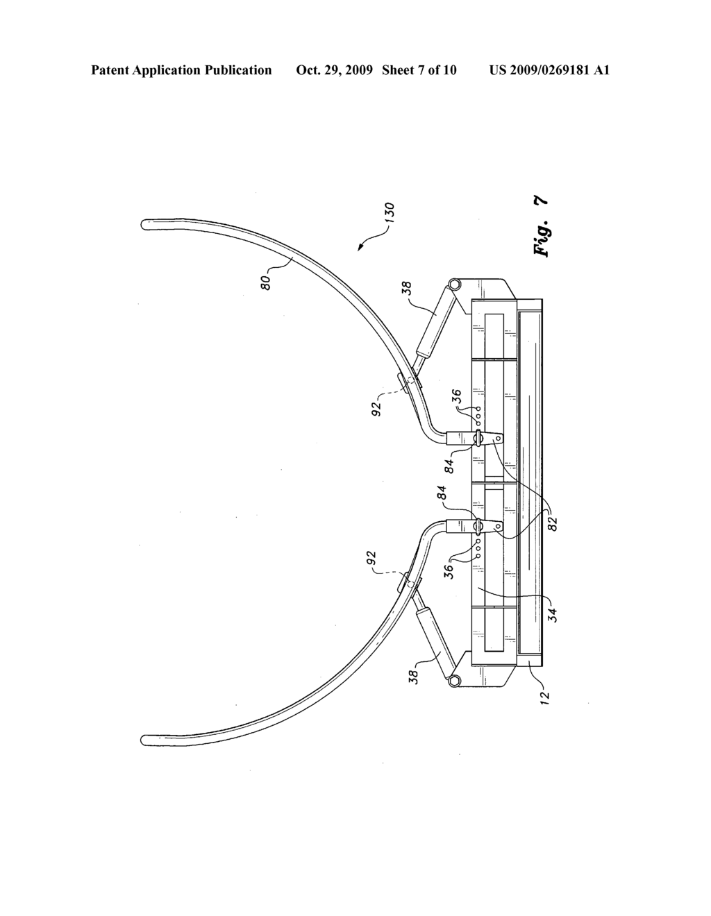 Adjustable gripping arms for lifting machine - diagram, schematic, and image 08