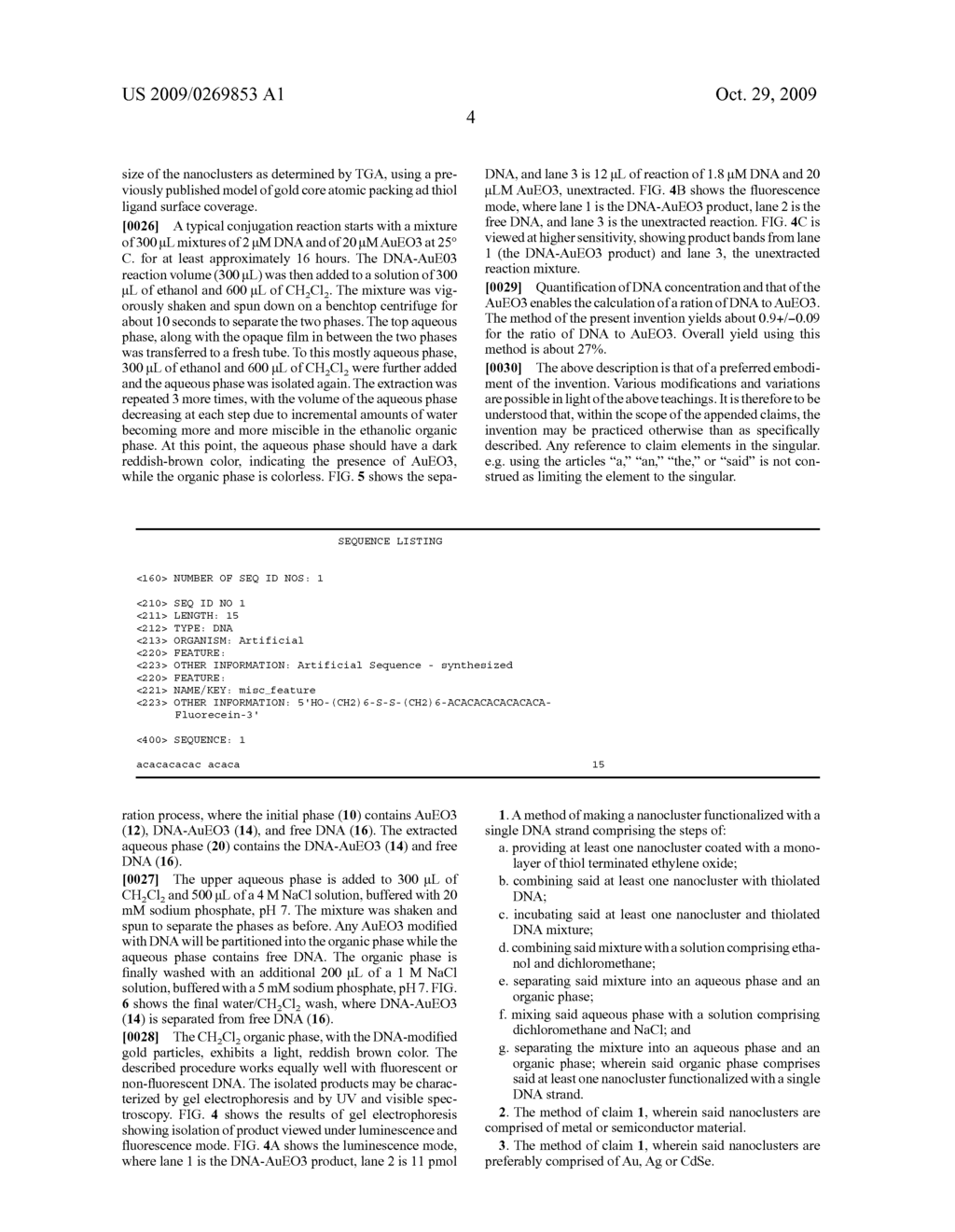 TRIOXYETHYLENE GOLD NANOCLUSTERS FUNCTIONALIZED WITH A SINGLE DNA - diagram, schematic, and image 10