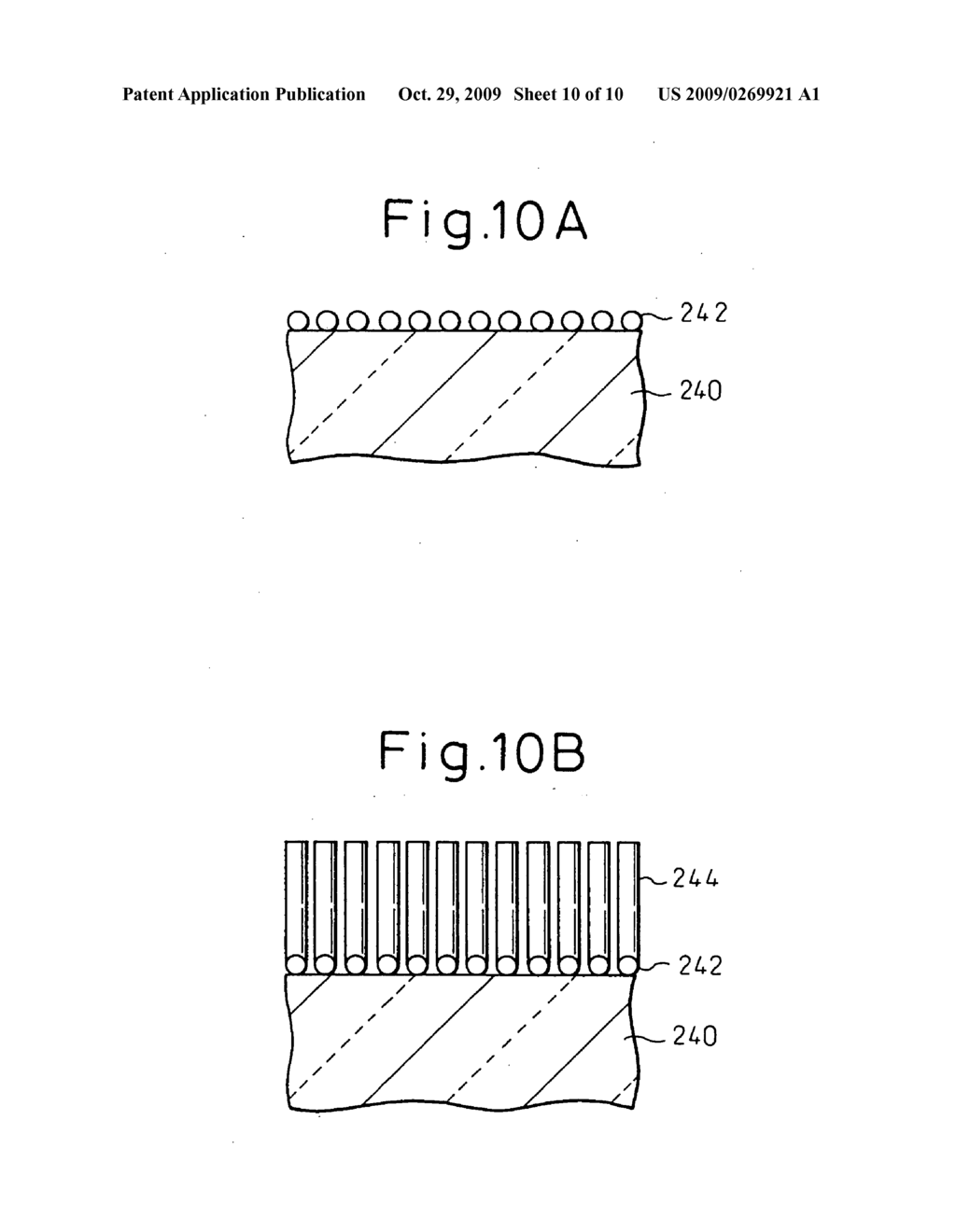 Method for growing carbon nanotubes, and electronic device having structure of ohmic connection to carbon element cylindrical structure body and production method thereof - diagram, schematic, and image 11