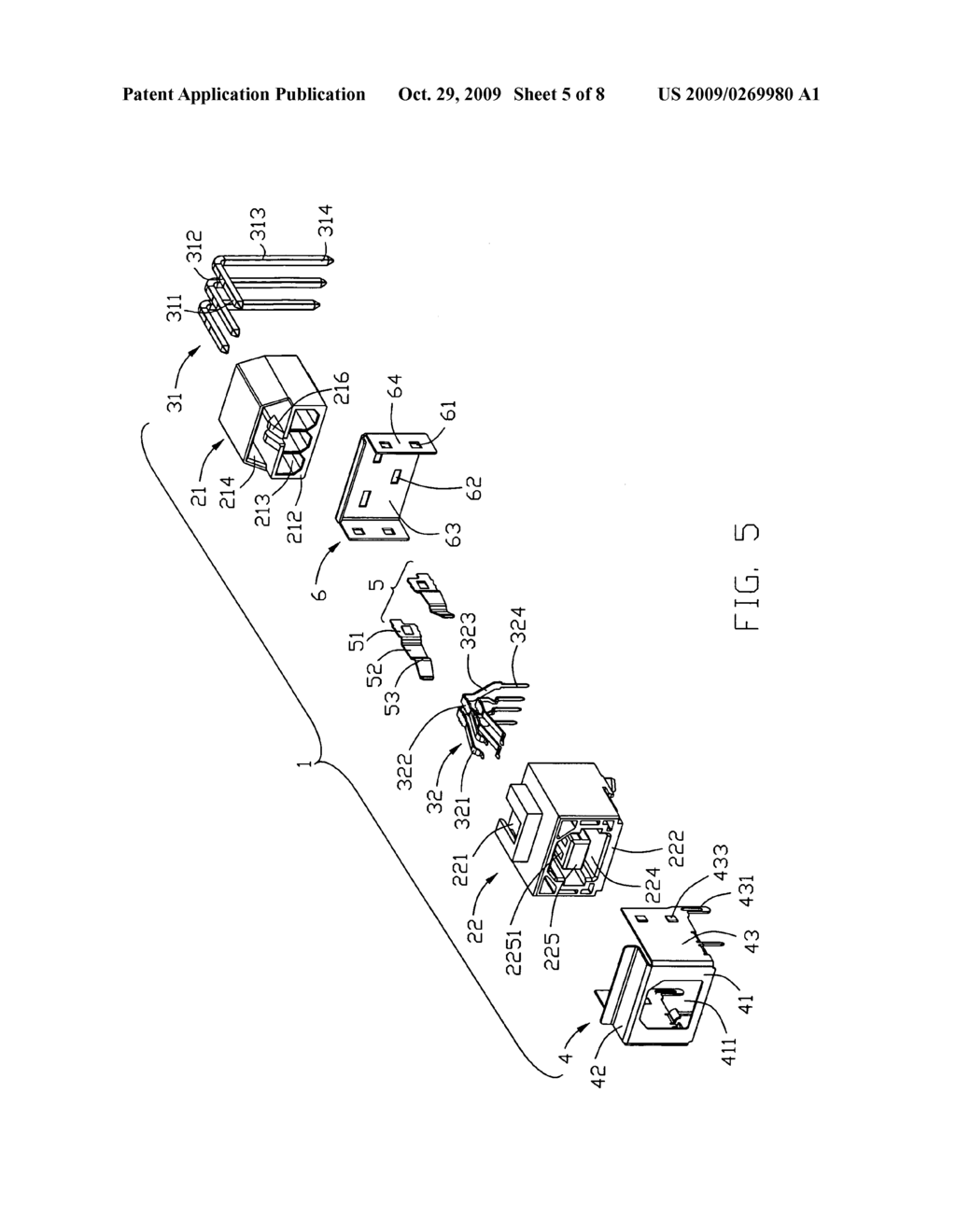 Stacked electronical connector - diagram, schematic, and image 06