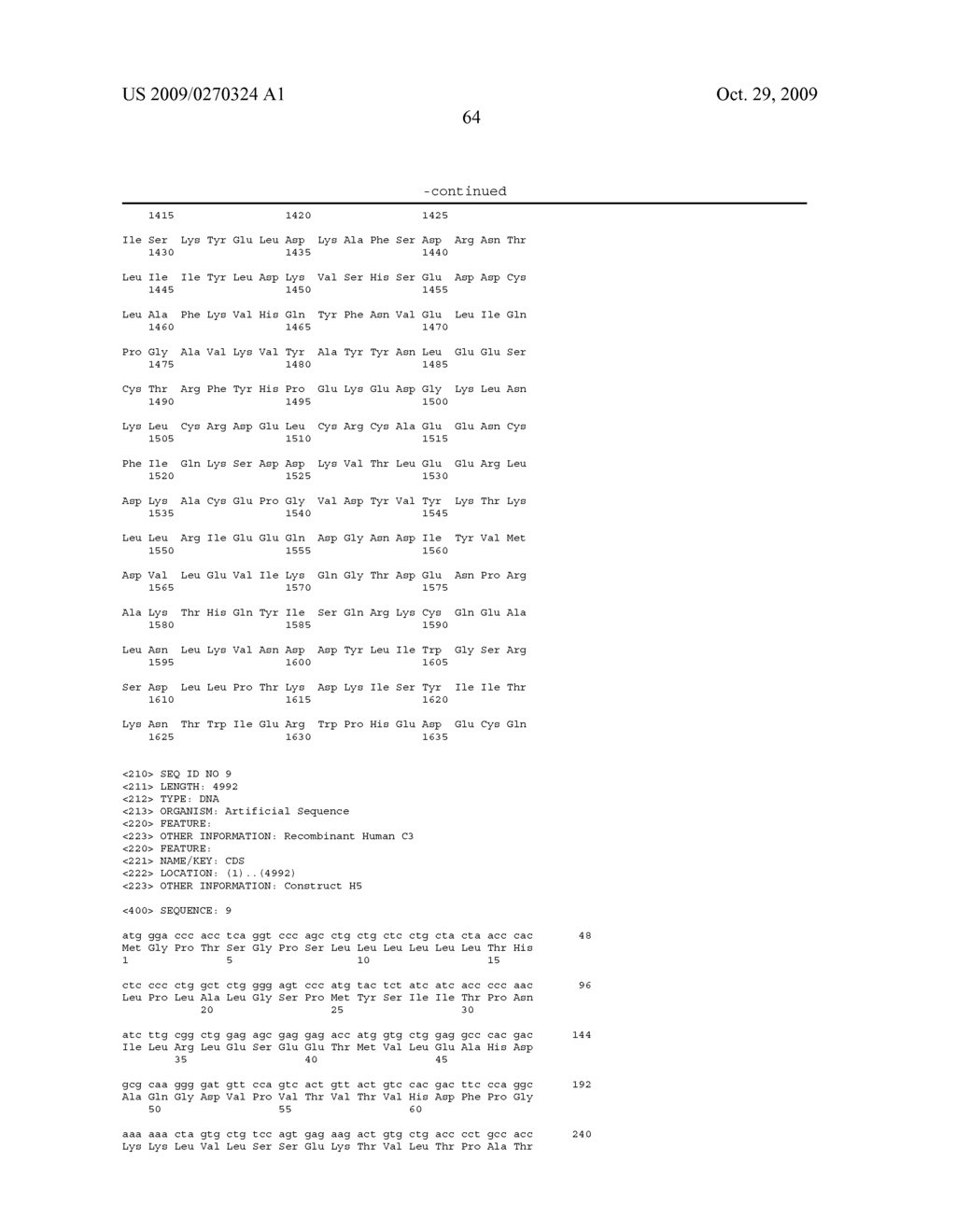 COMPLEMENT DEPLETION USING RECOMBINANT HUMAN C-3 DERIVATIVES - diagram, schematic, and image 83