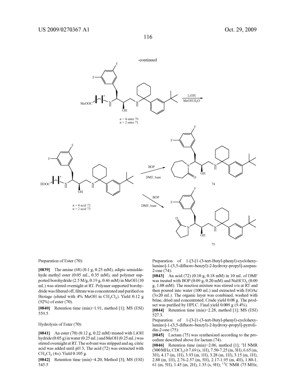 SUBSTITUTED HYDROXYETHYLAMINE ASPARTYL PROTEASE INHIBITORS - diagram, schematic, and image 117