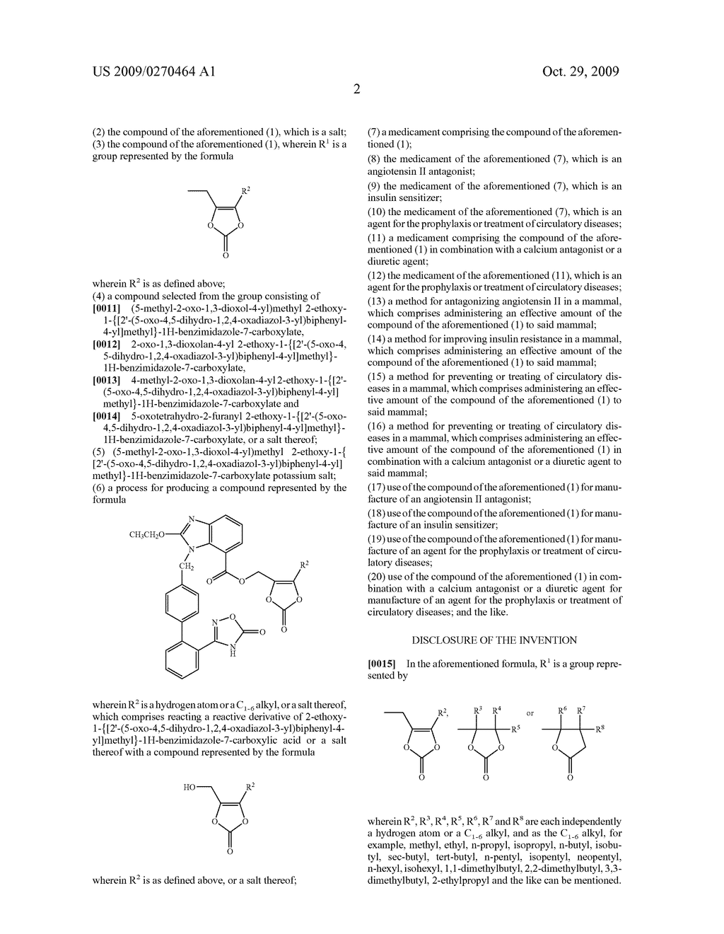 Benzimidazole derivative and use as a II receptor antagonist - diagram, schematic, and image 03