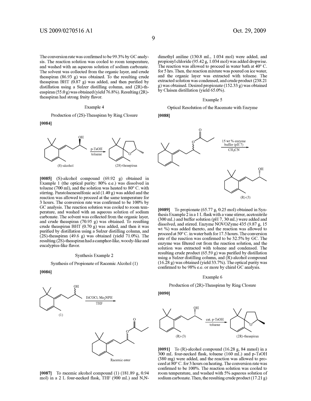 Process for Producing Optically Active Theaspirane - diagram, schematic, and image 10