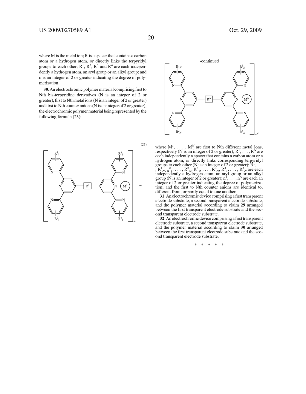 Bis-Terpyridine Monomer, Production Process Thereof, Polymer Material Derived from the Monomer, and Electrochromic Device - diagram, schematic, and image 32