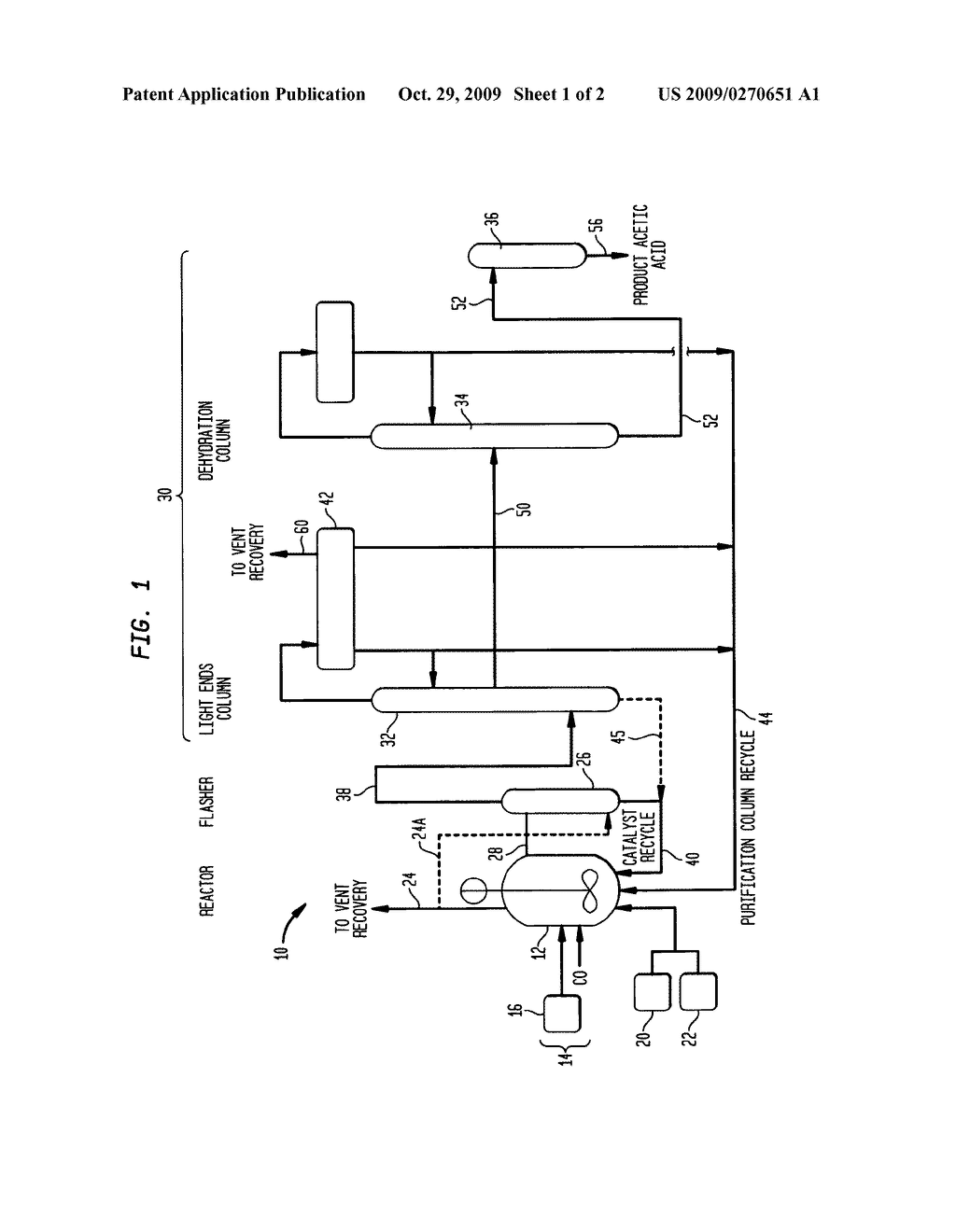 Methanol carbonylation system having absorber with multiple solvent options - diagram, schematic, and image 02