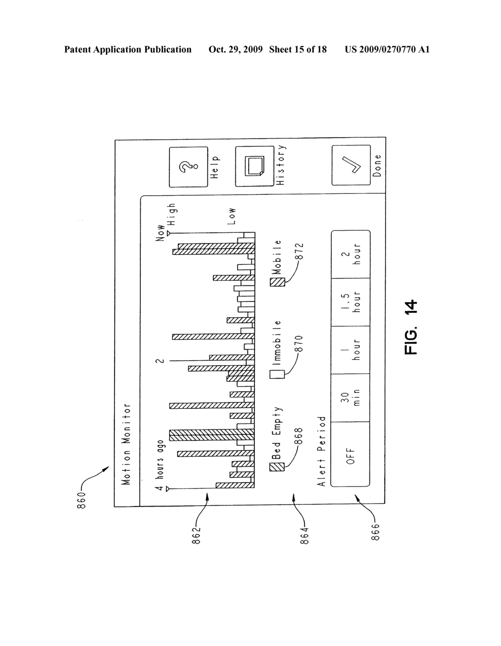Graphical patient movement monitor - diagram, schematic, and image 16
