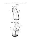 Medial and lateral femoral implants for single-compartment knee prosthesis diagram and image