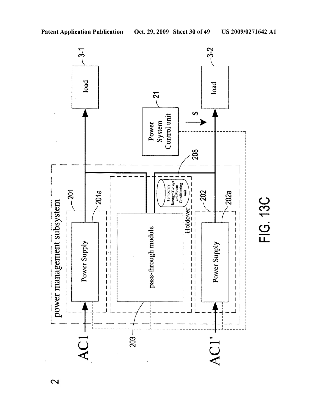 POWER MANAGEMENT SYSTEM CAPABLE OF SAVING POWER AND OPTIMIZING OPERATING EFFICIENCY OF POWER SUPPLIES FOR PROVIDING POWER WITH BACK-UP OR REDUNDANCY TO PLURAL LOADS - diagram, schematic, and image 31