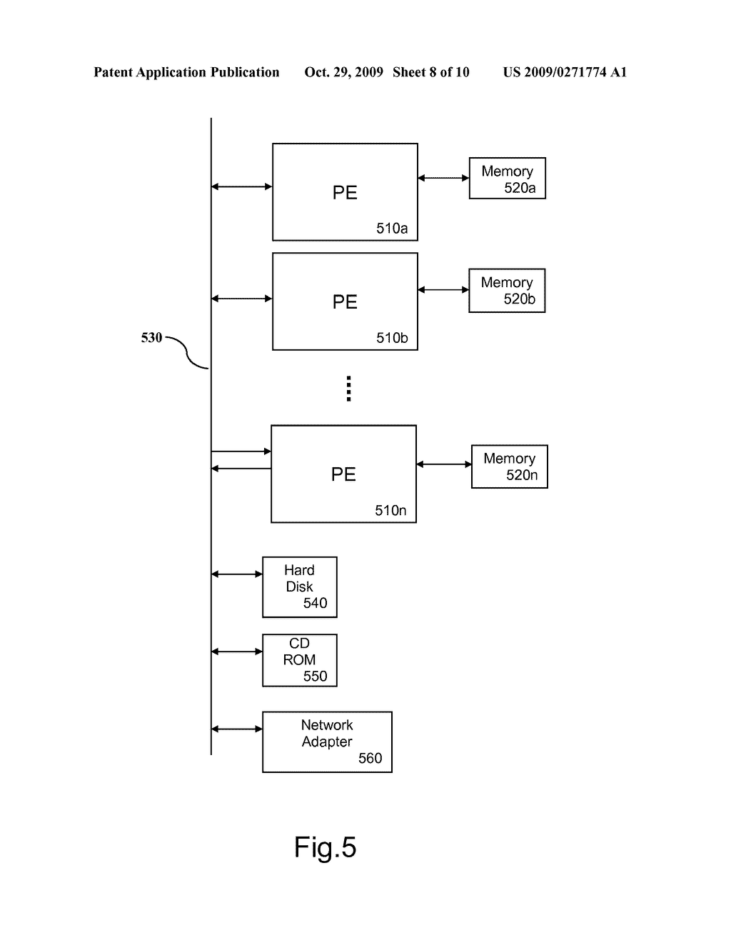 SYSTEM AND METHOD FOR THE DISTRIBUTION OF A PROGRAM AMONG COOPERATING PROCESSING ELEMENTS - diagram, schematic, and image 09