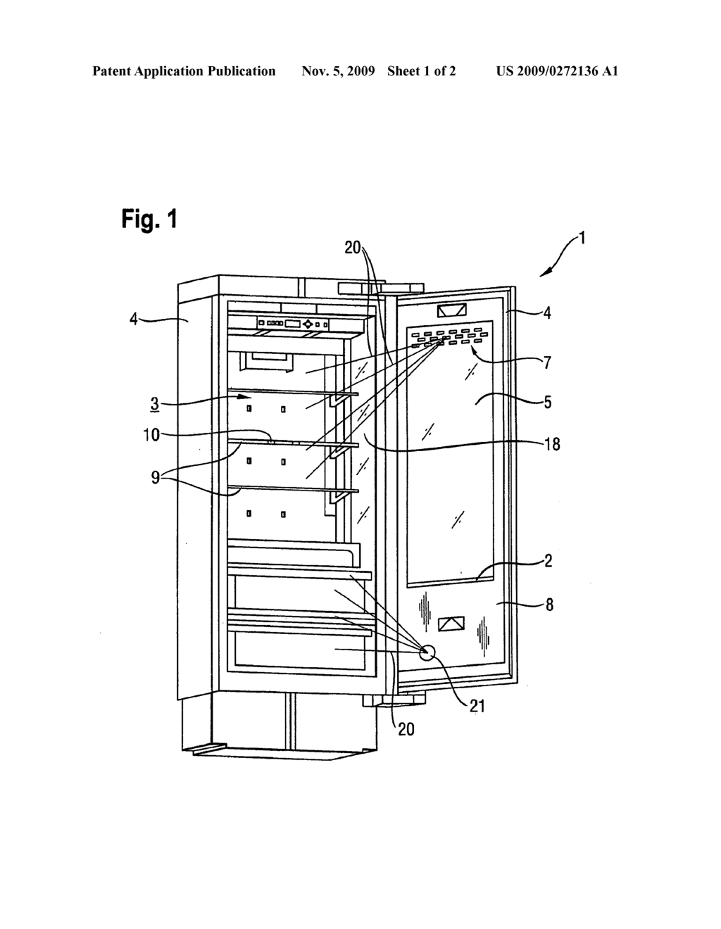 Domestic Appliance With an Interior Which Can Be Illuminated From the Direction of a Glass Door - diagram, schematic, and image 02