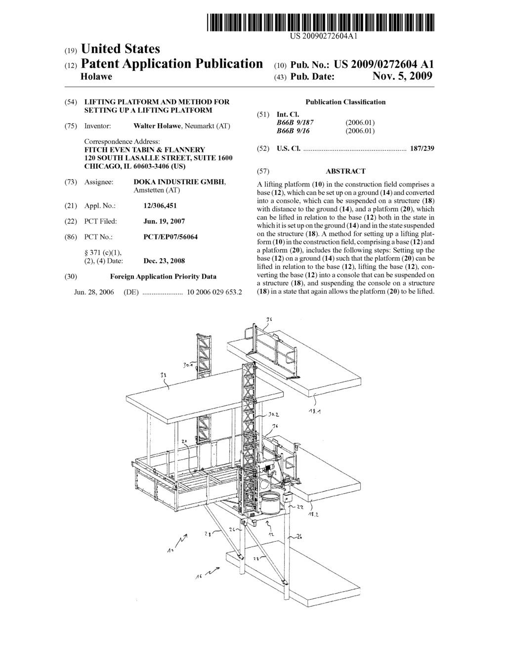 Lifting Platform And Method For Setting Up A Lifting Platform - diagram, schematic, and image 01