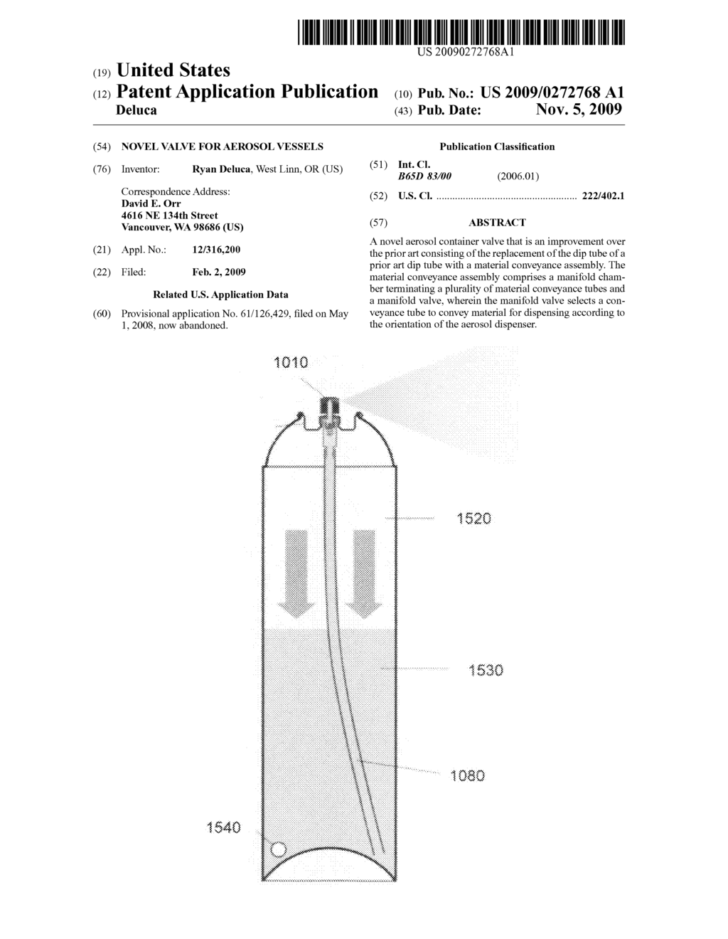 Novel valve for aerosol vessels - diagram, schematic, and image 01