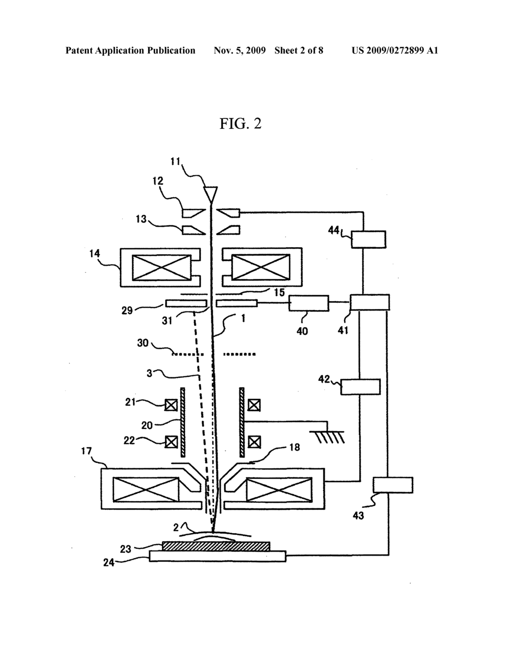 Method for Detecting Information of an Electric Potential on a Sample and Charged Particle Beam Apparatus - diagram, schematic, and image 03