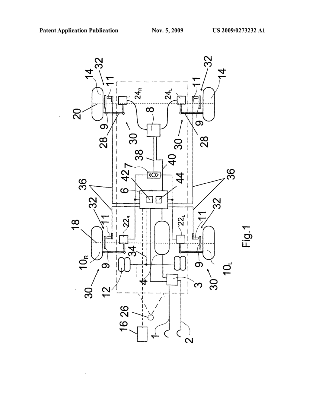 Electronic braking system and method for drawbar trailers - diagram, schematic, and image 02