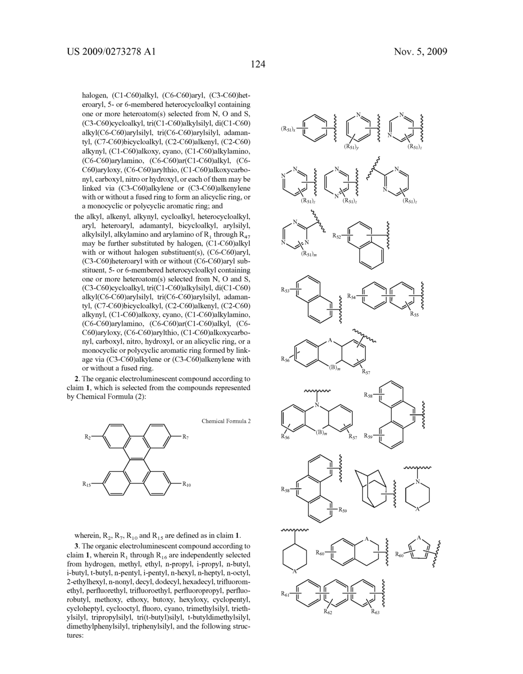 Novel organic electroluminescent compounds and organic electroluminescent device using the same - diagram, schematic, and image 126