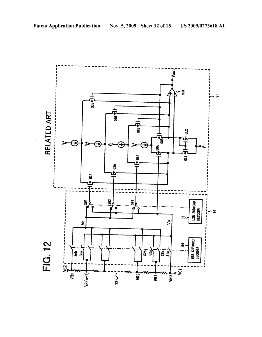 Digital-to-analog converter circuit, data driver, and display device using the digital-to-analog converter circuit - diagram, schematic, and image 13