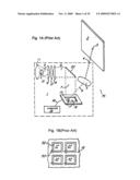 Mirror device comprising micromirrors possessing a specific natural oscillation frequency diagram and image