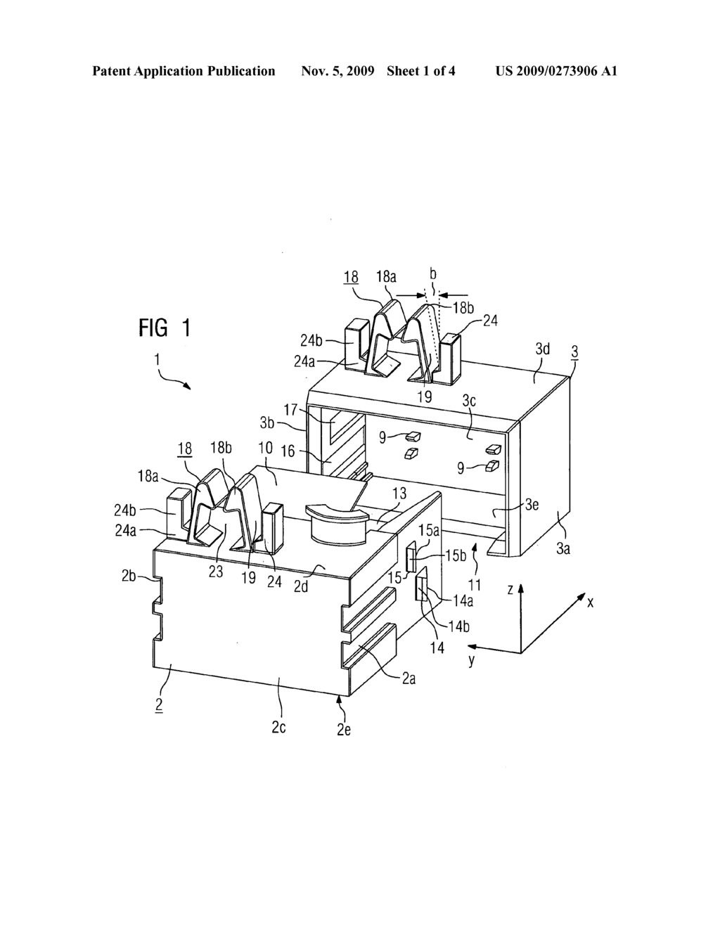 Transport housing for an electronic flat module - diagram, schematic, and image 02