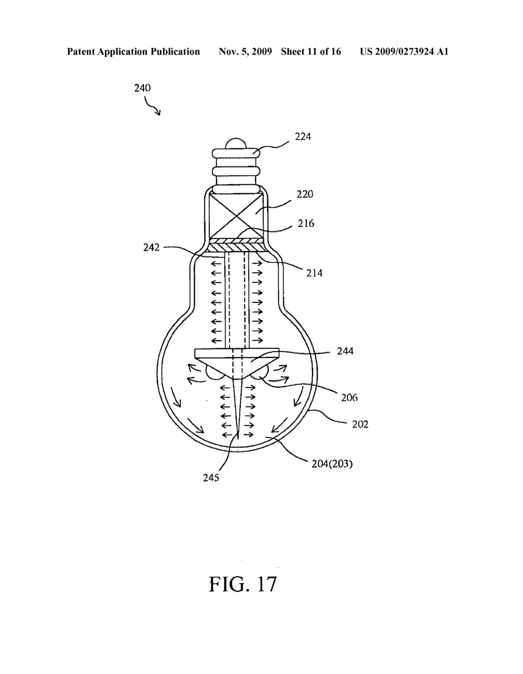 High power LED lamp with heat dissipation enhancement - diagram, schematic, and image 12