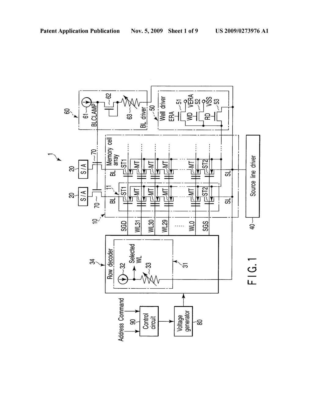 SEMICONDUCTOR MEMORY DEVICE WHICH INCLUDES MEMORY CELL HAVING CHARGE ACCUMULATION LAYER AND CONTROL GATE - diagram, schematic, and image 02