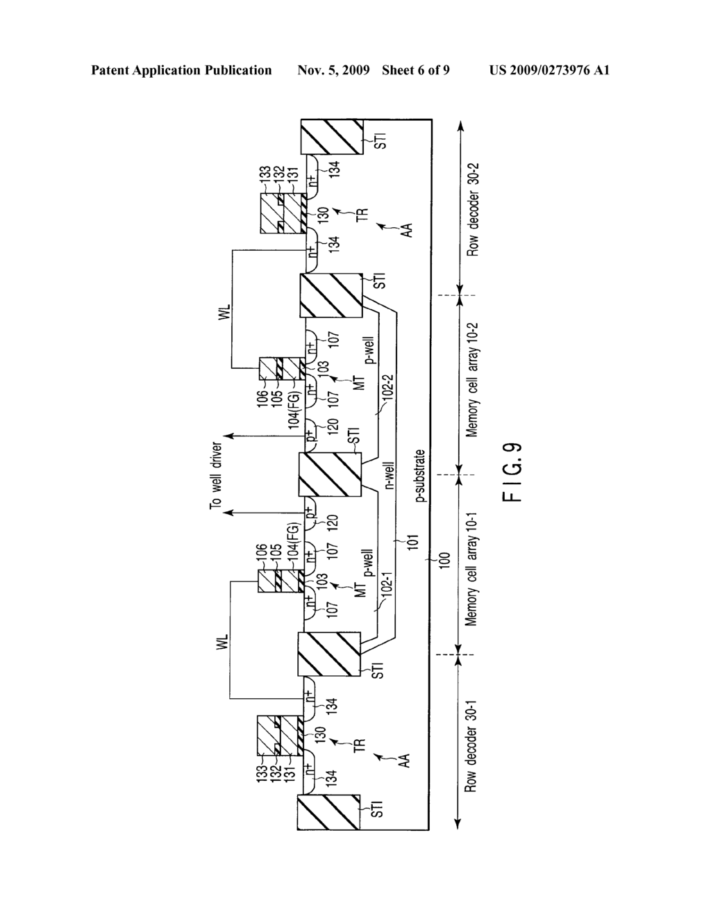 SEMICONDUCTOR MEMORY DEVICE WHICH INCLUDES MEMORY CELL HAVING CHARGE ACCUMULATION LAYER AND CONTROL GATE - diagram, schematic, and image 07