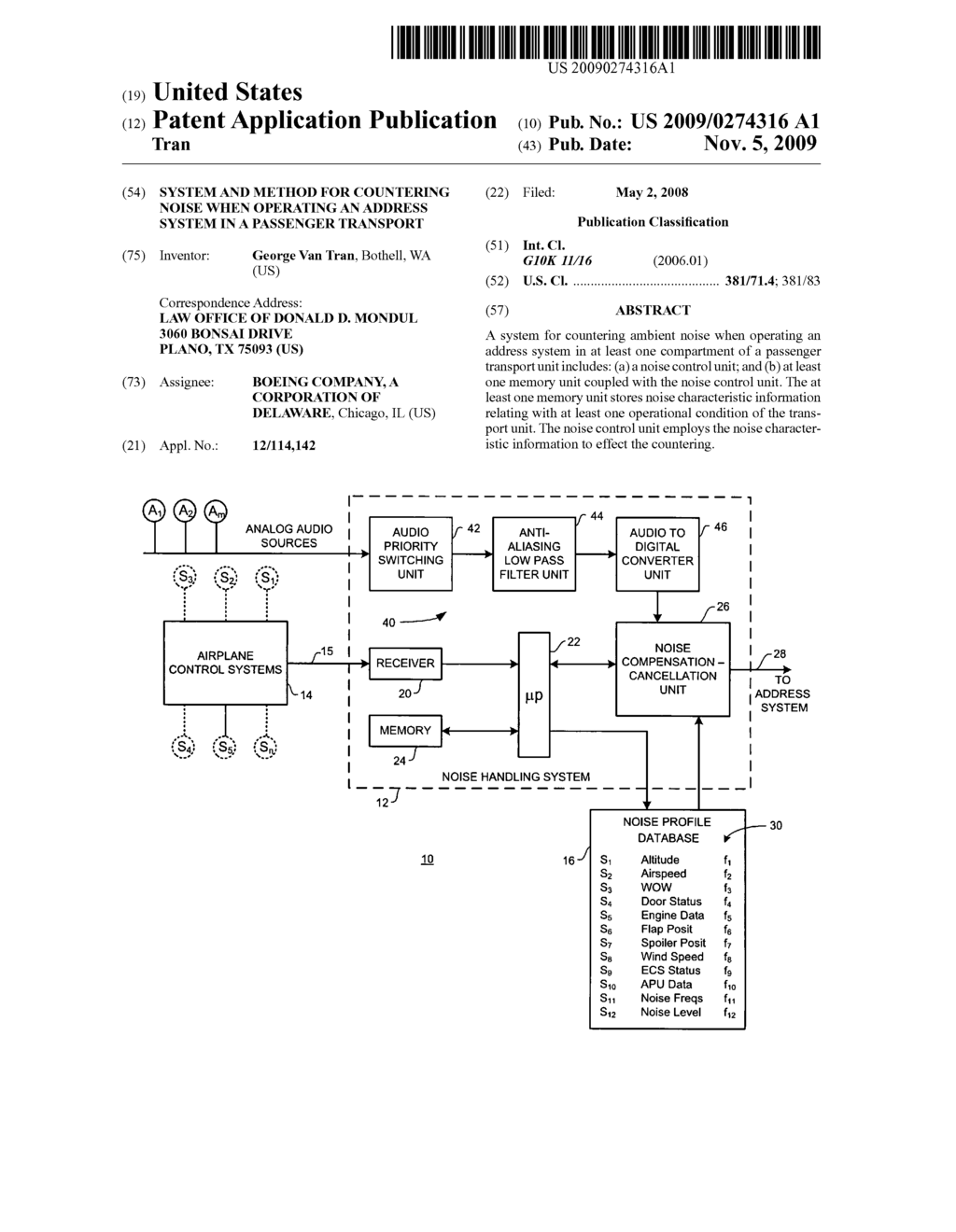 SYSTEM AND METHOD FOR COUNTERING NOISE WHEN OPERATING AN ADDRESS SYSTEM IN A PASSENGER TRANSPORT - diagram, schematic, and image 01